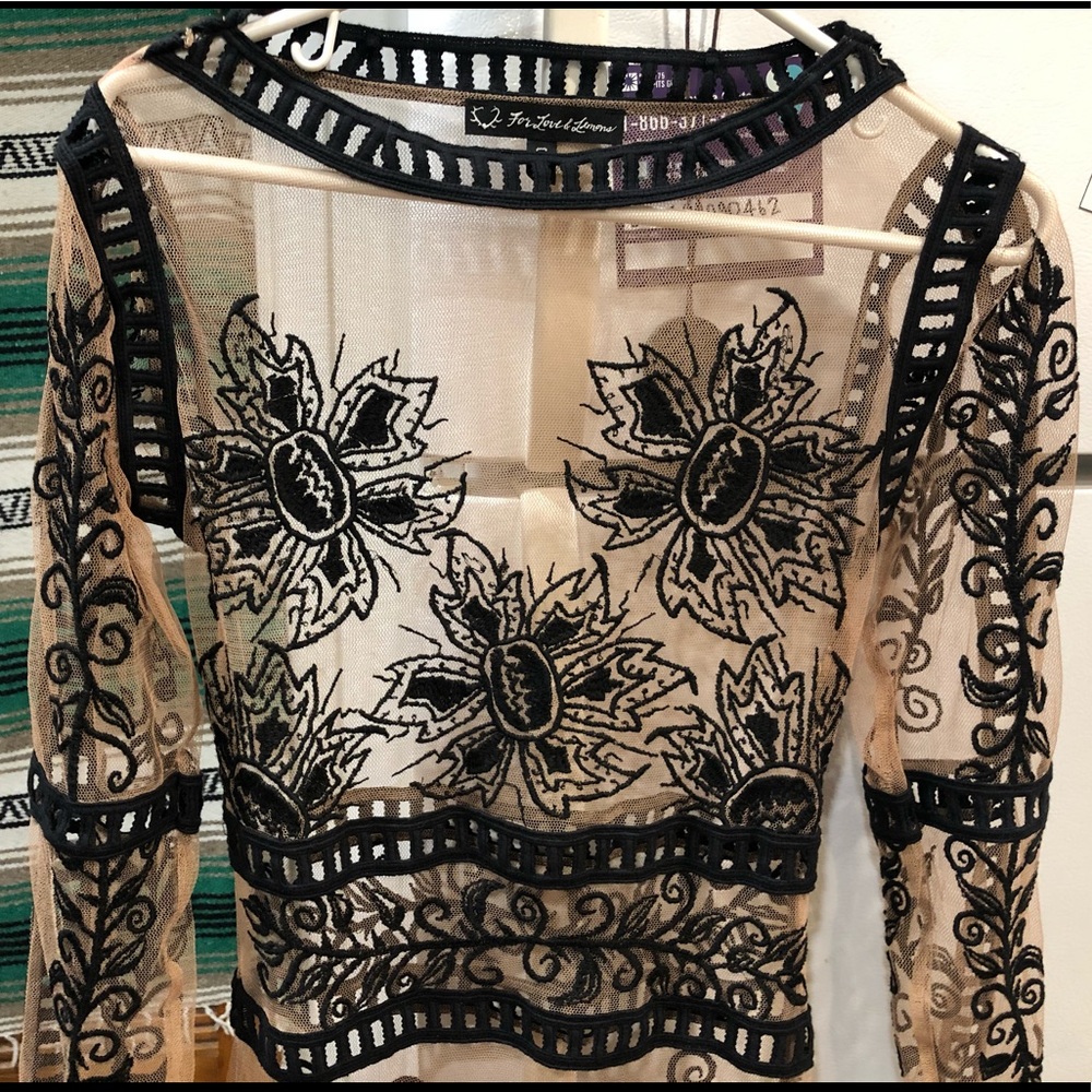 For Love and Lemons Desert Nights Lace Mini Dress S EUC - Picture 5 of 11